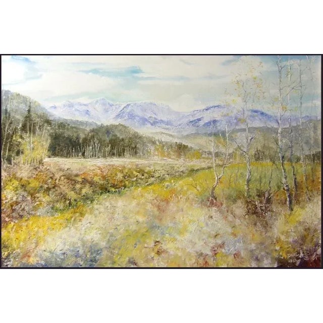 Impressionist Dave Iles "Mountain Silver Heels Colorado" Hand Signed Original Oil Painting on Canvas For Sale - Image 3 of 5
