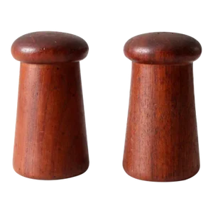Mcm Wood Salt & Pepper Shakers Set
