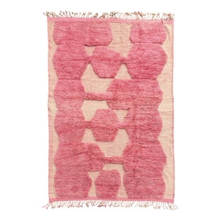 Pink Beni Mrirt Diamond Pattern Rug, 2010s For Sale