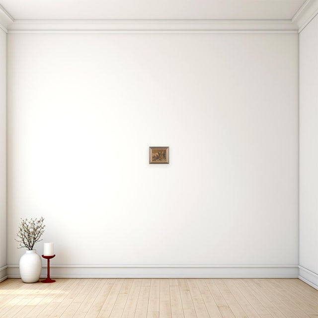 Rustic European Early 20th Century Academic Antwerp School Still-Life Painting of Fruit and a Table Setting For Sale - Image 3 of 3