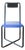 Kaa Chair attributed to Francesco Soro in Black Lacquered Metal with Blue Seat, Italy, 1980s For Sale