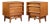 Young Manufacturing Mid Century Walnut Curved Front Nightstands - Pair For Sale
