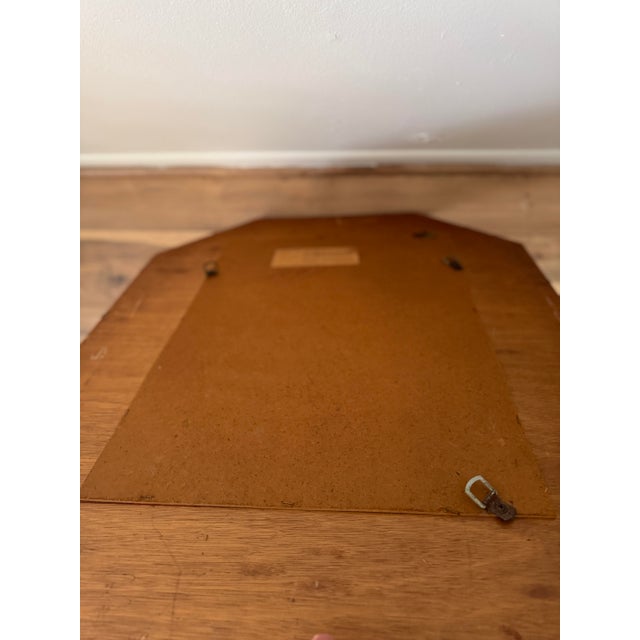 Octagonal Parquetry Wood Framed Wall Mirror, Late 20th Century For Sale - Image 9 of 9