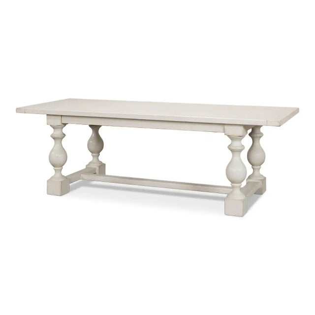 English Country Antique White Dining Table For Sale - Image 12 of 12