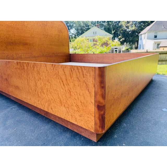 Vintage 1980s Custom Birdseye Maple King Size Bed For Sale - Image 11 of 12