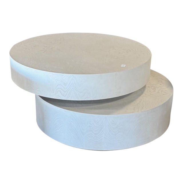 Attributed Global Views Pivot Cocktail Table-White by Ashley Childers For Sale