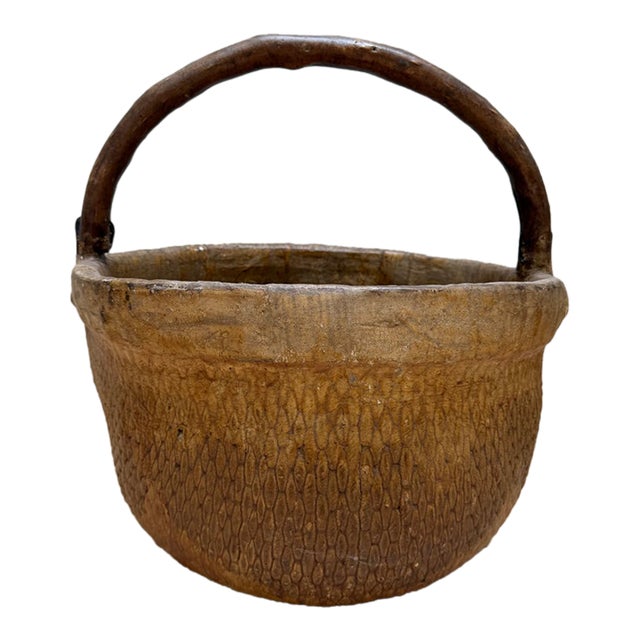 Chinese Style Primitive Basket For Sale