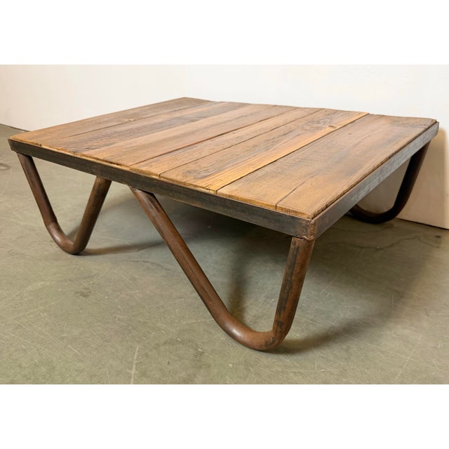 1960s Vintage Industrial Coffee Table, 1960s For Sale - Image 5 of 16