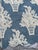 Mid 20th Century Vintage Blue and White Floral Basket Textile For Sale - Image 5 of 5