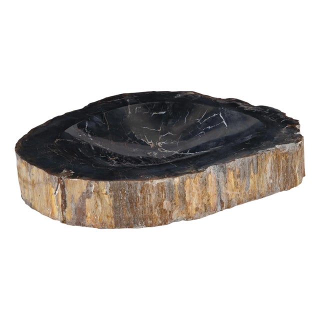 Maitland-Smith Grey Petrified Bowl For Sale