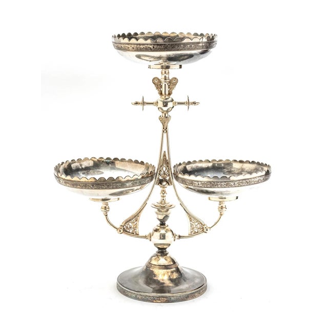 Monumental Victorian Era Silver Plated Compote Server For Sale In New York - Image 6 of 6