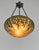 Metal French Art Deco Pendant Light by Le Verre Francais Schneider - 1925 Cameo Chandelier France For Sale - Image 7 of 15