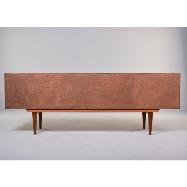 Brown Mid-Century Younger Teak Cabinet With Open Gridwork Doors For Sale - Image 8 of 13