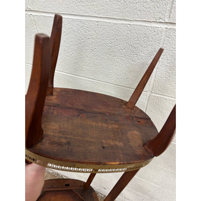Antique Louis XVI Style Bouillotte Side Table Occasional Table For Sale - Image 11 of 11