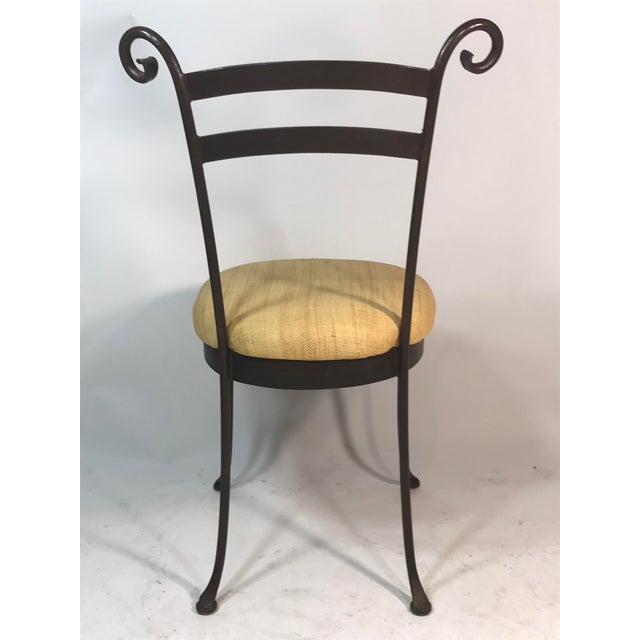 Mid Century Iron Cafe Dining Chairs- Set of 4 For Sale - Image 4 of 6