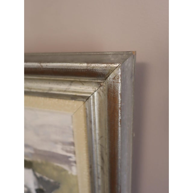Textile 1945 Mid-Century Modern 'Citrus & Pot' Vintage Swedish Expressive Still Life Swedish Oil Painting, Framed For Sale - Image 7 of 13