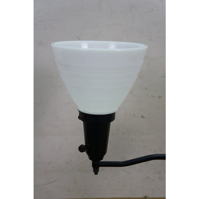 Vintage Black Tole Students Library Parlor Bouillotte Reading Lamp Lantern 23" For Sale - Image 11 of 18