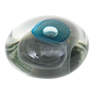 Vintage Signed Murano Livio Seguso Signed Optical Graphic Glass Sculpture