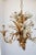 Italian Hollywood Regency Gilt Tole Lily Four-Light Chandelier, 1960s For Sale - Image 11 of 13