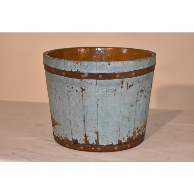 Wood Hand-Painted Maple Sap Bucket , Circa 1960 For Sale - Image 7 of 8