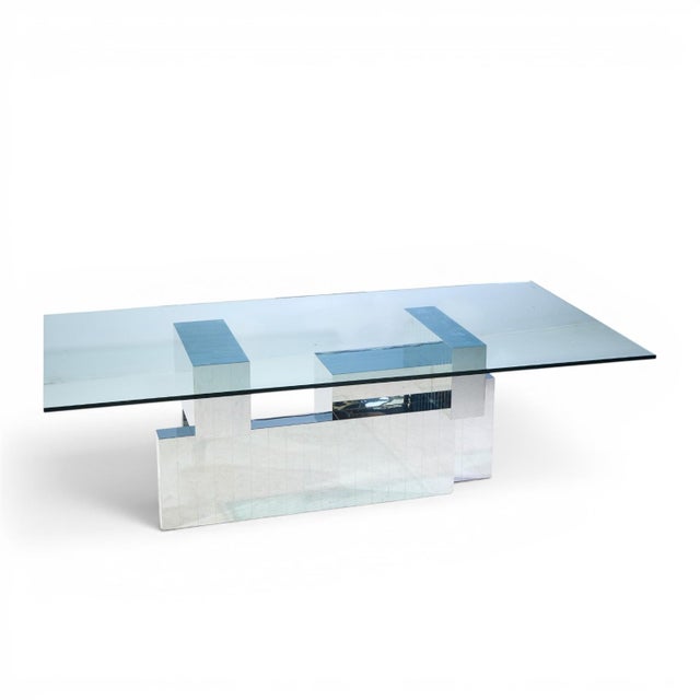 Paul Evans for Directional Cityscape Mid Century Chrome Dining Table For Sale In Chicago - Image 6 of 8