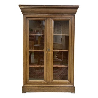 19th Century Fir Bookcase Cabinet For Sale