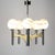 Mid-Century Modern 5-Light Chandelier in Chrome with Hand-Painted Glass Lamp Shades by Gaetano Sciolari, Italy, 1960s For Sale - Image 3 of 13