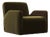 Oscar Green Upholstery and Walnut Chair by Haymann Editions For Sale