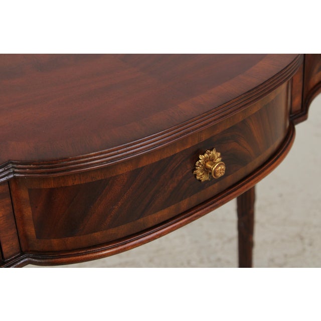 Maitland Smith Flame Mahogany Federal Style Console Table For Sale - Image 13 of 17