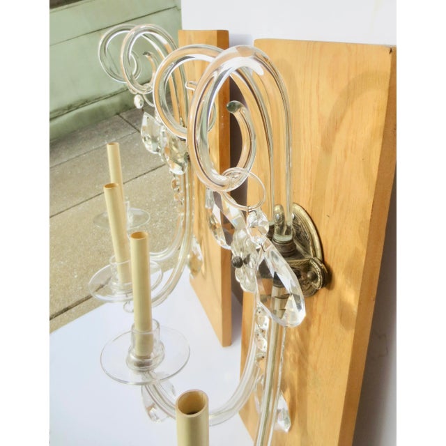 Antique 20s' Irish Crystal Sconces -A Pair of 2 For Sale In New York - Image 6 of 10