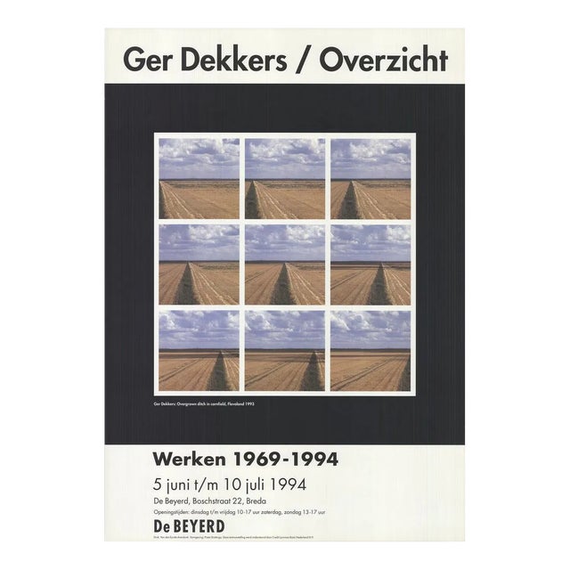 1994 Ger Dekkers 'Overview' Contemporary Black,White,Blue Offset Lithograph For Sale