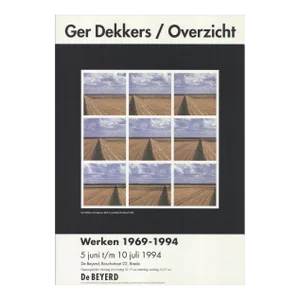 1994 Ger Dekkers 'Overview' Contemporary Black,White,Blue Offset Lithograph