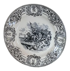 19th Century Boch Freres Napoleonic Plate