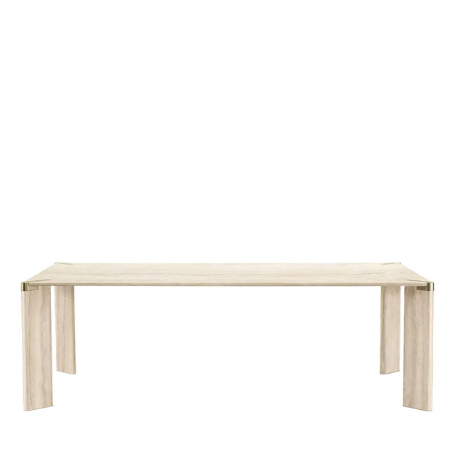 Ottanta Rectangular Beige Dining Table by Lorenza Bozzoli For Sale