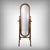 This solid mahogany cheval mirror is distinguished by the deep warmth of its fine wood. Its oval mirror, delicately set in...