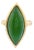 1970s 14k Yellow Gold Green Jade Cabochon Statement Ring, Size 8 For Sale