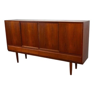 1960s Vejle Stole Møbelfabrik Danish Teak Highboard For Sale