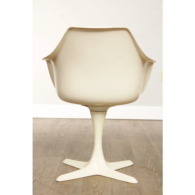 White Mid 20th Century Mid-Century Modern Burke Tulip Style Dining Set - Set of 5 For Sale - Image 8 of 13