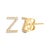 Expertly crafted to symbolize individuality and grace, this exquisite "Z" initial stud earring is fashioned from radiant...