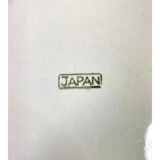 Gold Imari Decorative Bowl Hand-Painted With Peacock Pattern in Blues and Greens - Made in Japan For Sale - Image 10 of 11