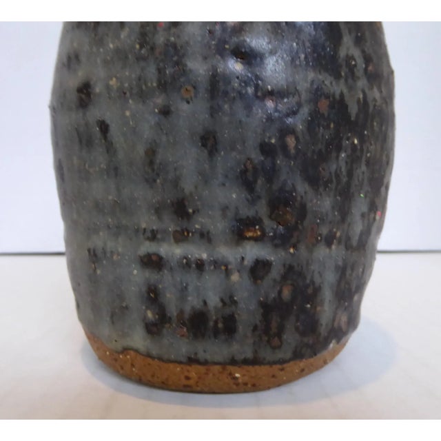 1950s Barbara Garrett Organic Mid Century Modern Pair of Stylized Stoneware Pottery Owls For Sale - Image 11 of 12