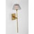 Waterford for Visual Comfort Signature Blaze 19" Tail Sconce in Natural Brass with Clear Crystal For Sale - Image 9 of 13