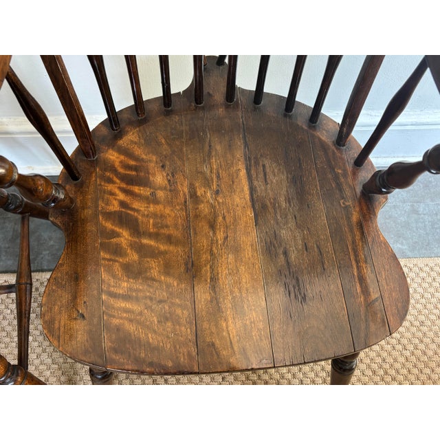 Drexel Heritage Antique American Windsor Chairs, a Pair For Sale - Image 4 of 13