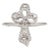 Antique Clover Conversion Ring Art Deco Diamond 14 Karat White Gold Platinum size 7 For Sale