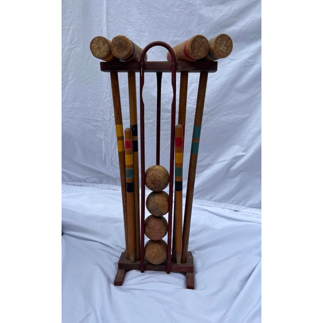 1950s Vintage 1950’s Croquet Set For Sale - Image 5 of 5