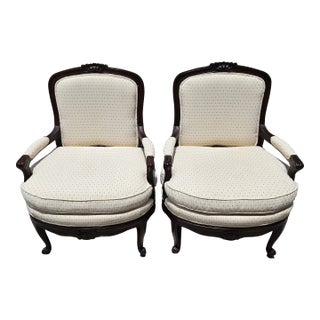 Howard Miller French Country Fauteuil Armchairs a Pair For Sale