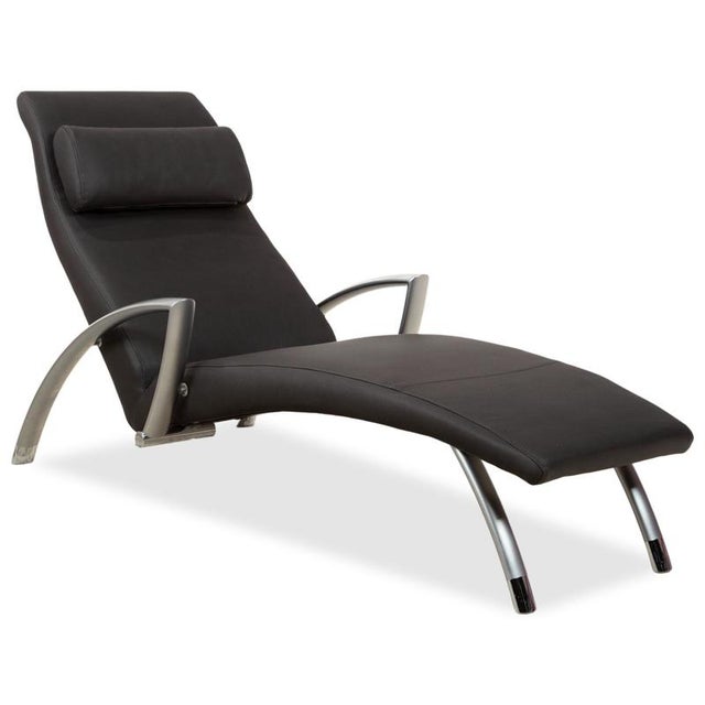 Black and Anthracite Upholstered Model 2600 Chaise Lounge by Rolf Benz For Sale - Image 13 of 13