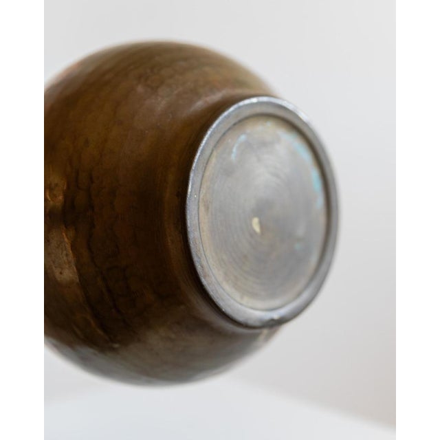 Metal Vintage Brass Vase, 1960s For Sale - Image 7 of 10