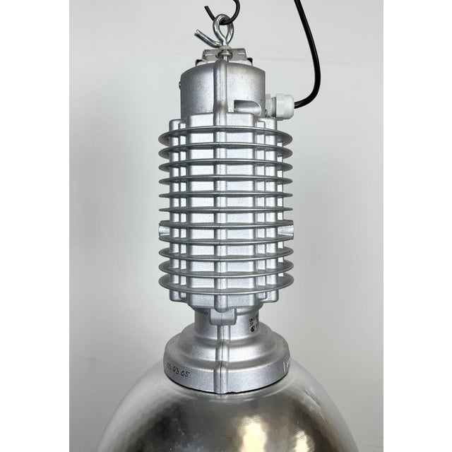Industrial Industrial Pendant Lamp with Glass Cover by Charles Keller for Zumtobel, 1990s For Sale - Image 3 of 17