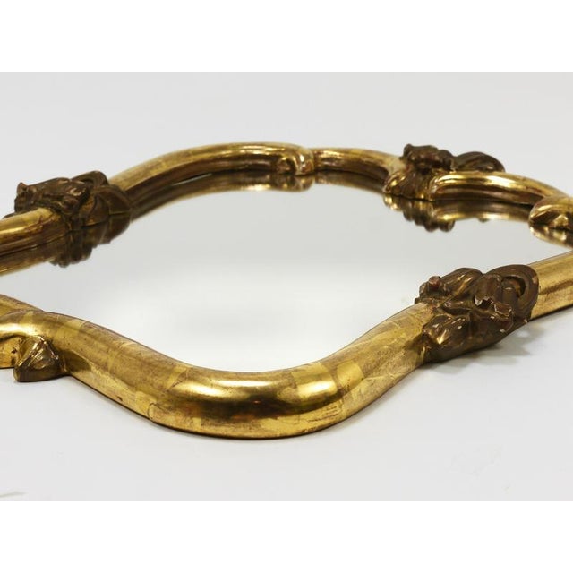 Art Nouveau Handcarved Giltwood Wall Mirror by Max Welz, 1930s For Sale - Image 16 of 18